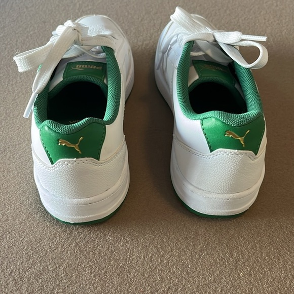 PUMA Court Classy Sneaker- Color: Puma White-Archive Green-Gold -Size 6 - Picture 9 of 9